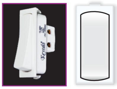 10A Round Switch 1 Way